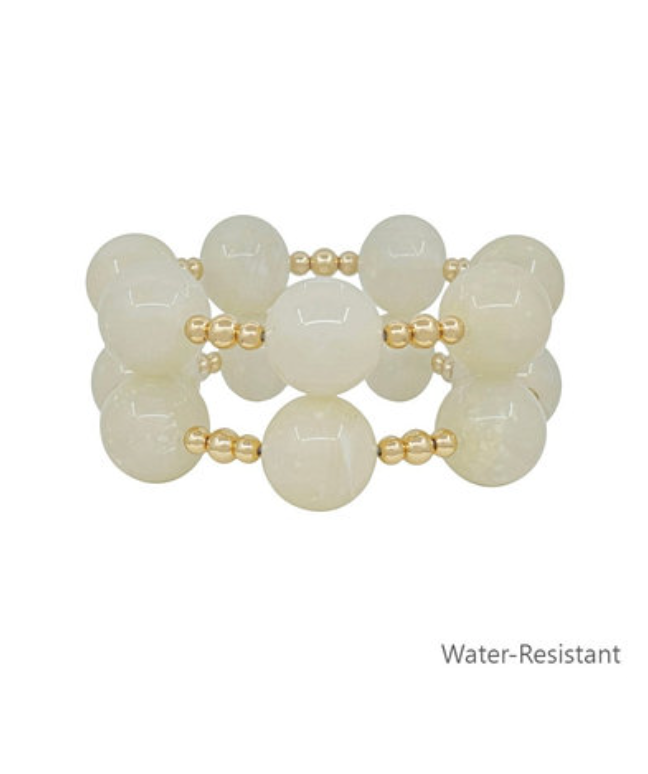 2 Row Marble Ball Bracelet