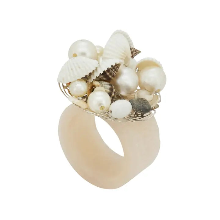 Seashore Splendor Beaded Resin Napkin Ring