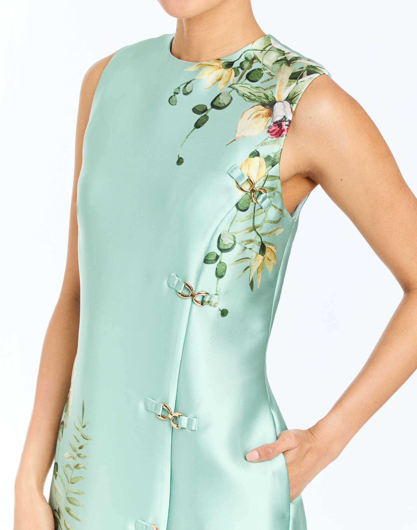 Serena Midi Dress in Citron