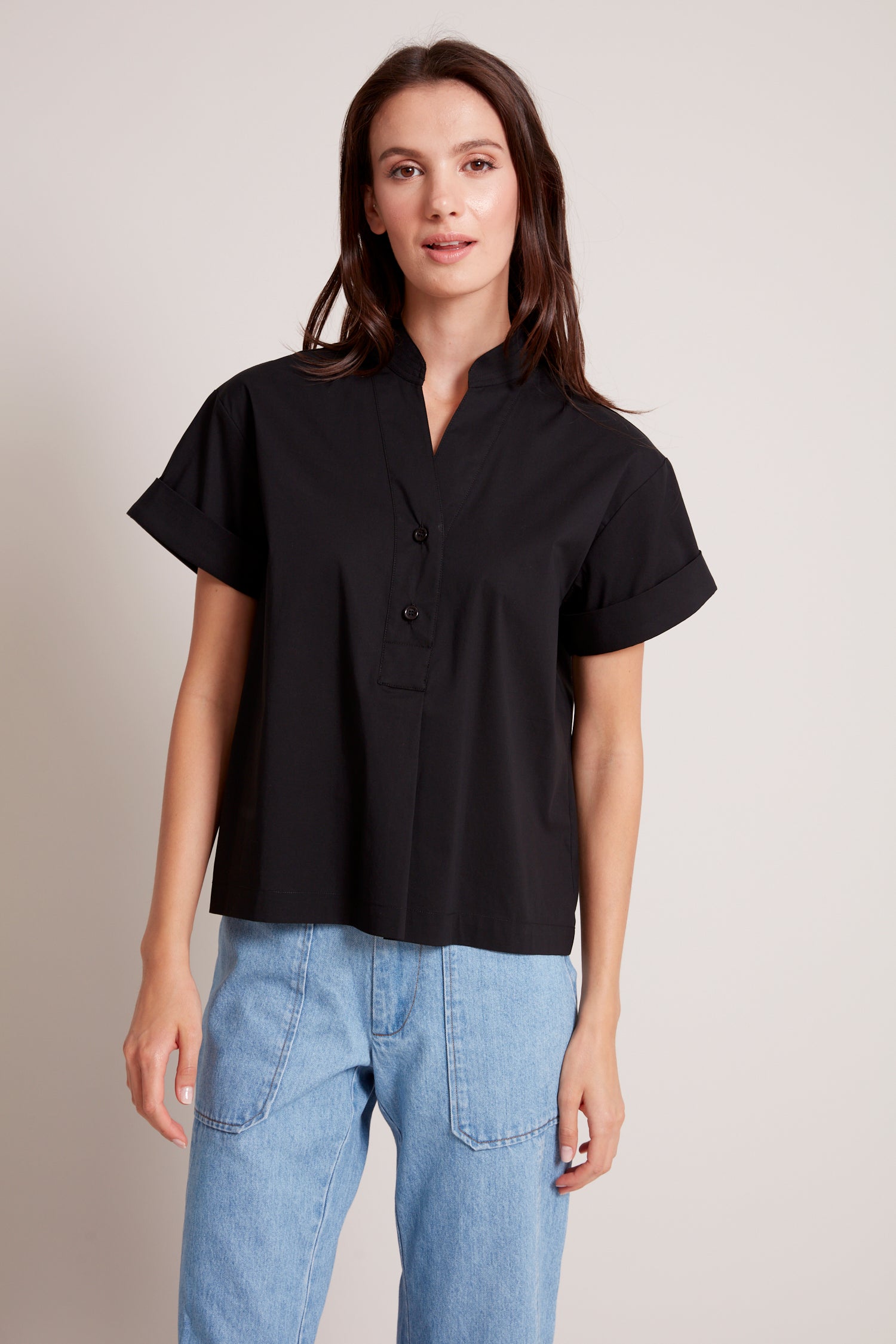 Theo Short Pullover Cap Sleeve Shirt