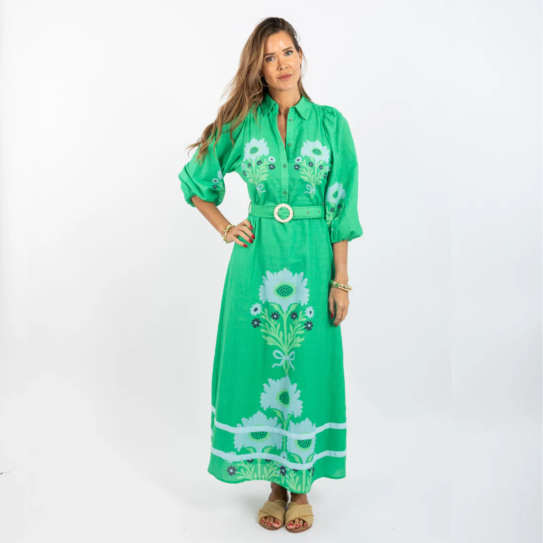 Lyla Dress - Blue Henrietta