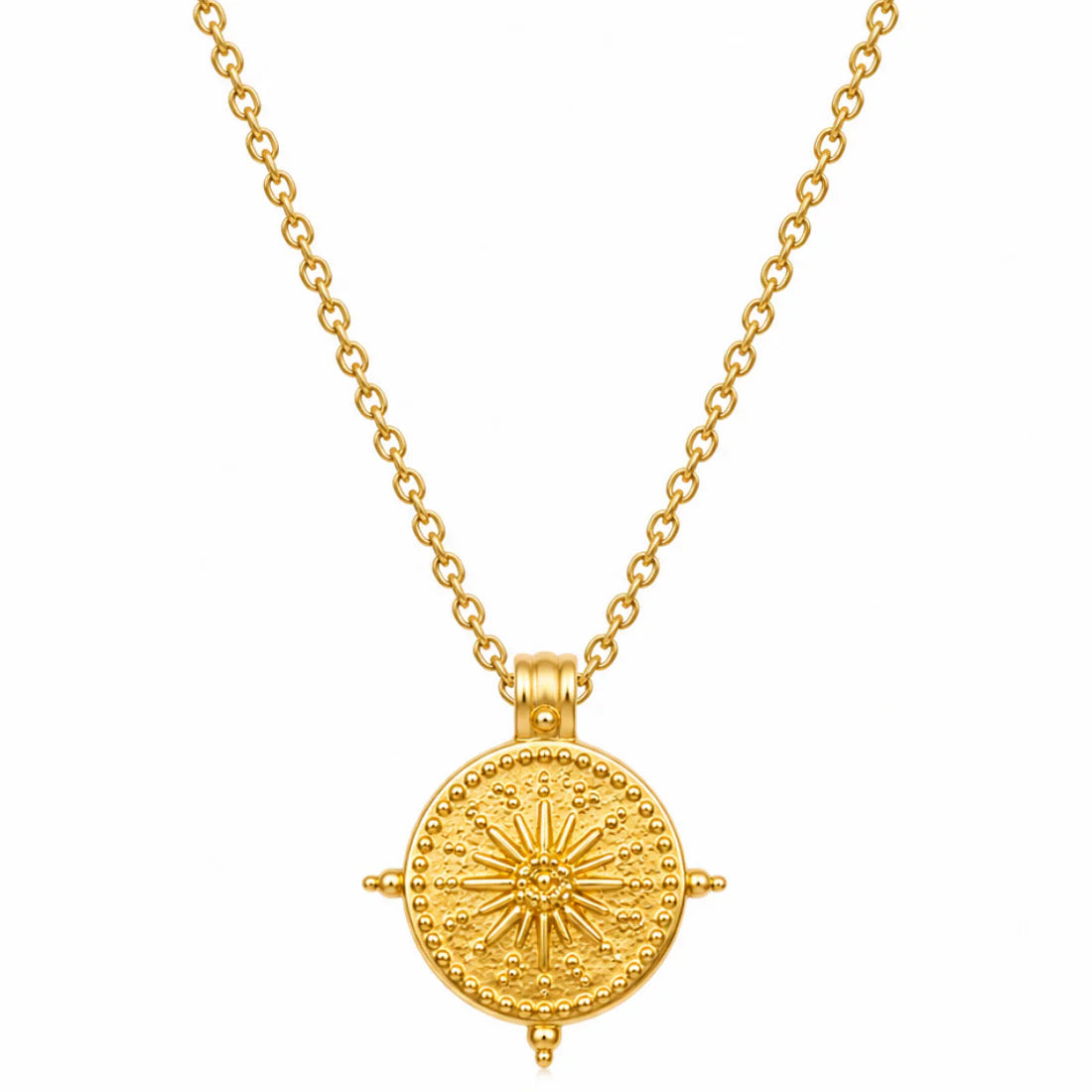 Beckett Sun Disc Pendant Necklace