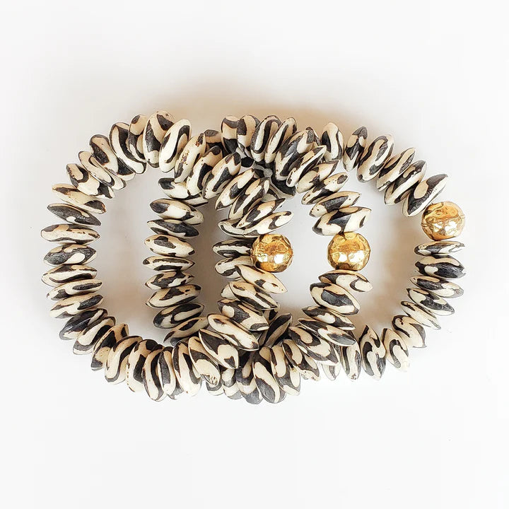 Heishi Bone Bracelet