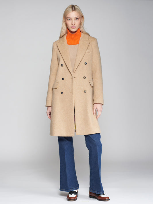 Lian Lana Camel Mohair Coat