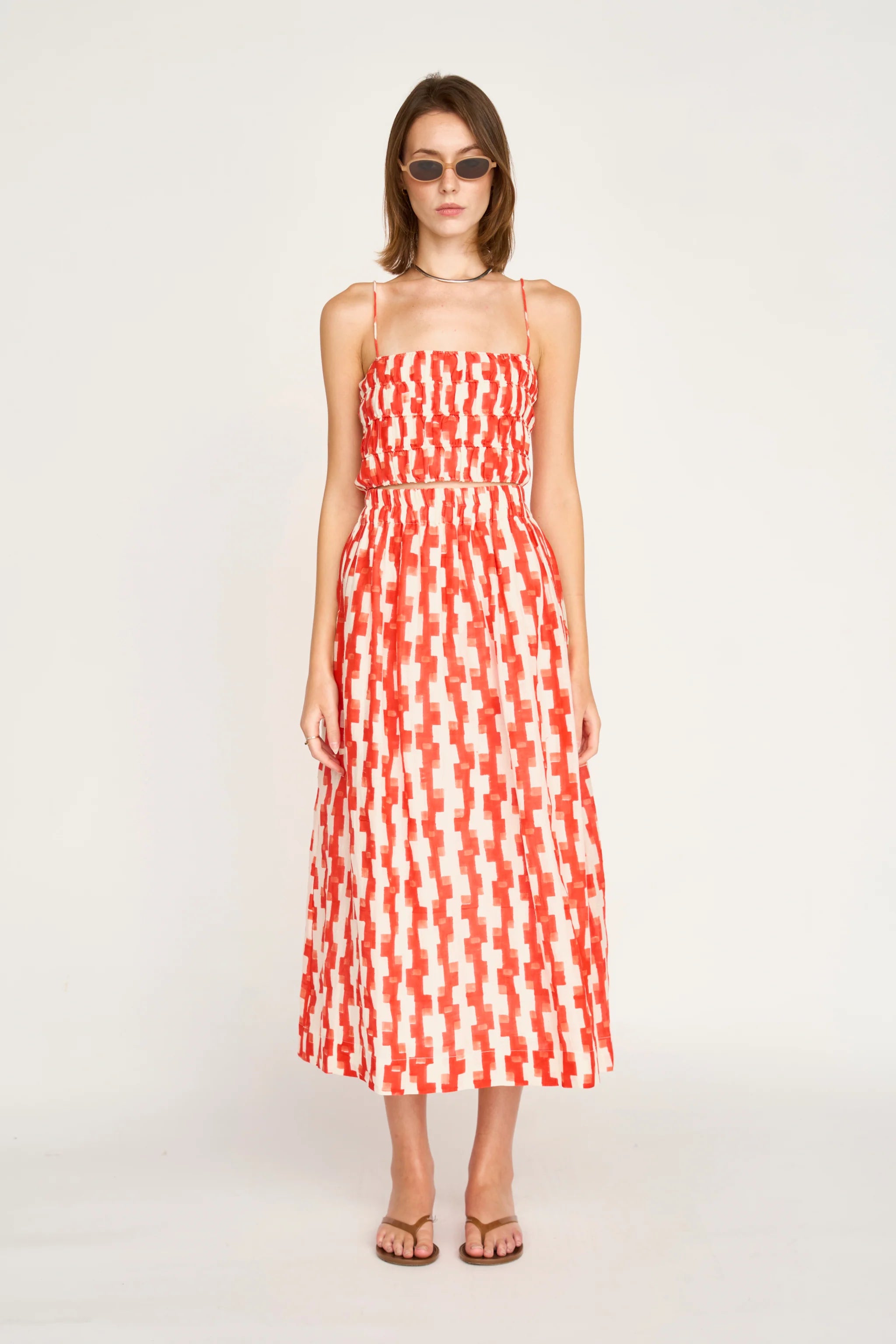 Verona Skirt in Cherry Hopscotch