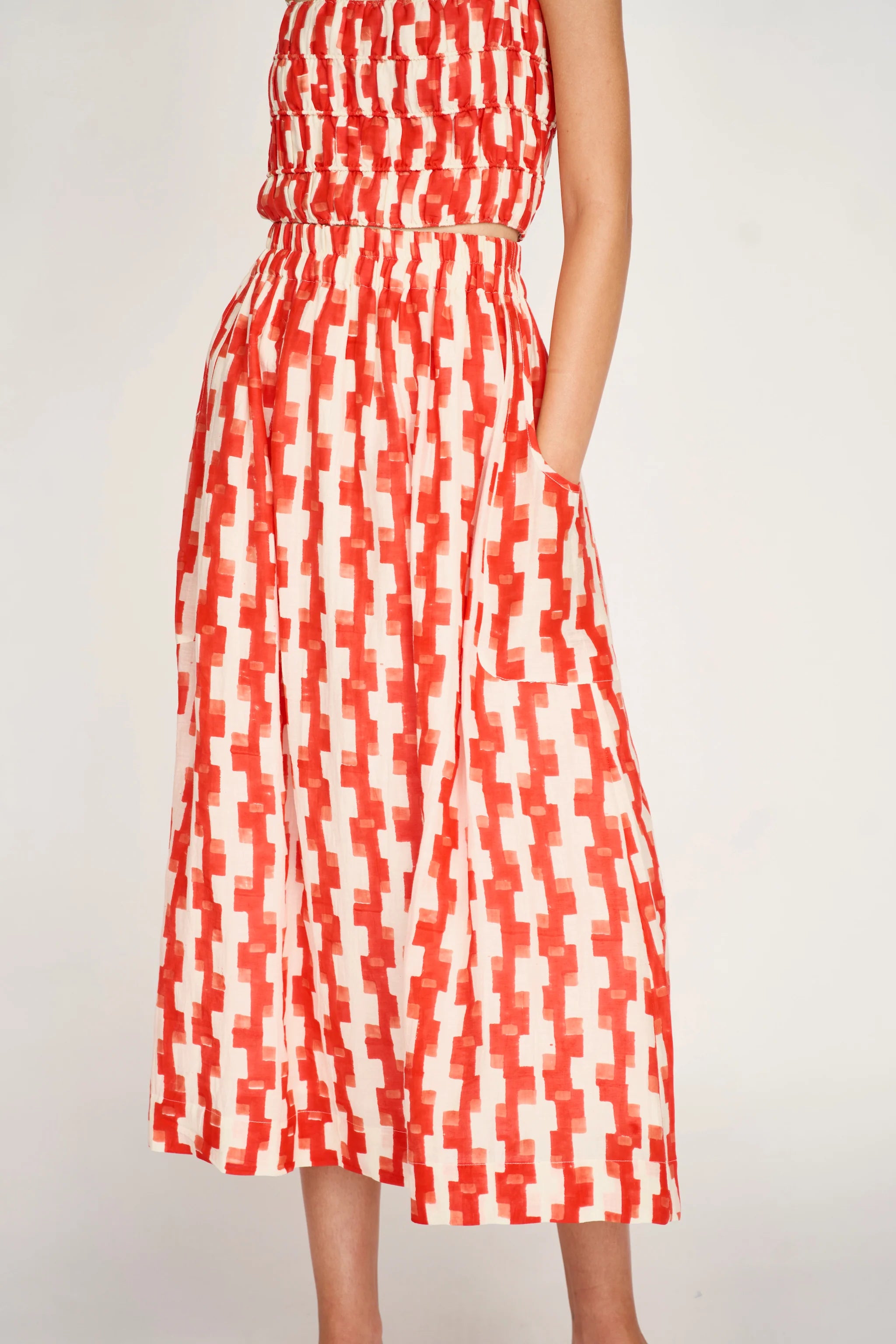 Verona Skirt in Cherry Hopscotch
