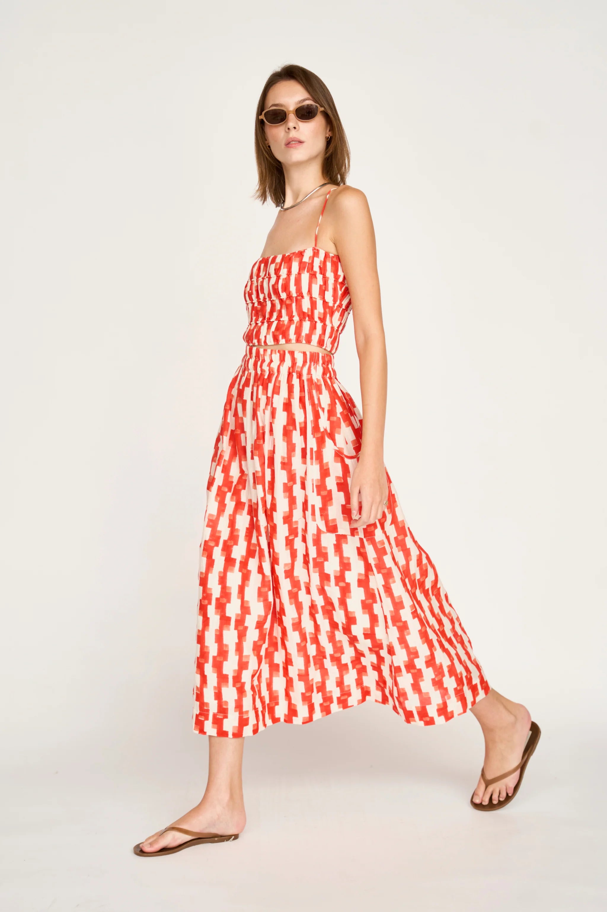 Verona Skirt in Cherry Hopscotch