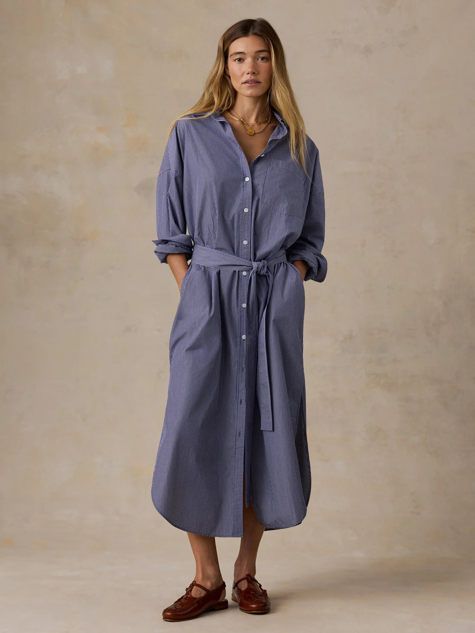 Coastal Poplin Rio Shirtdress
