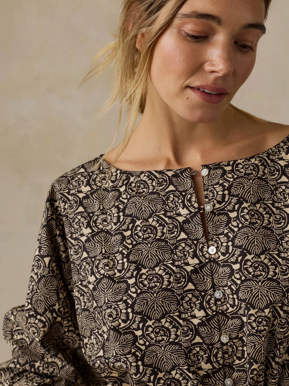 Coastal Poplin Faye Top