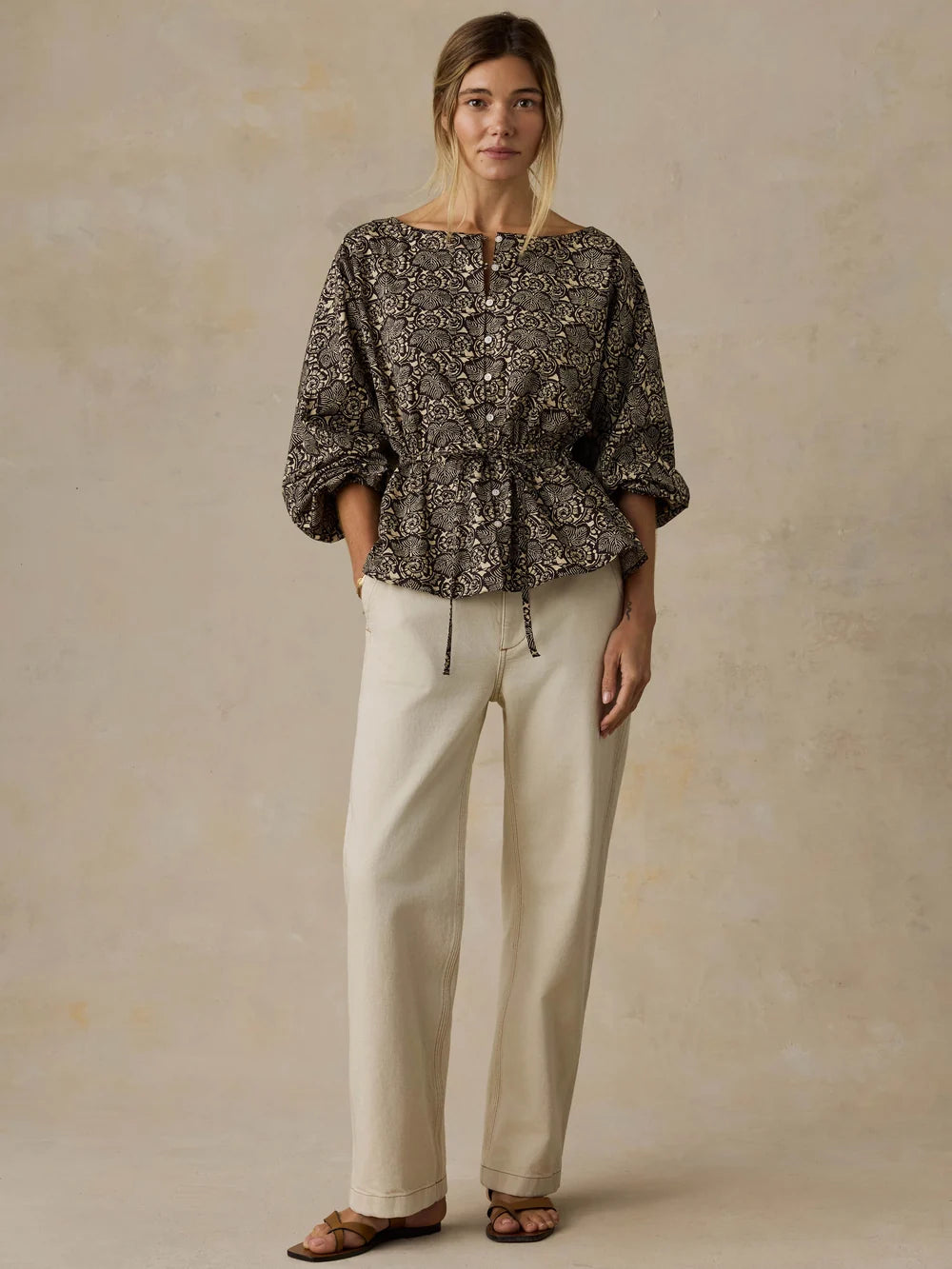Coastal Poplin Faye Top