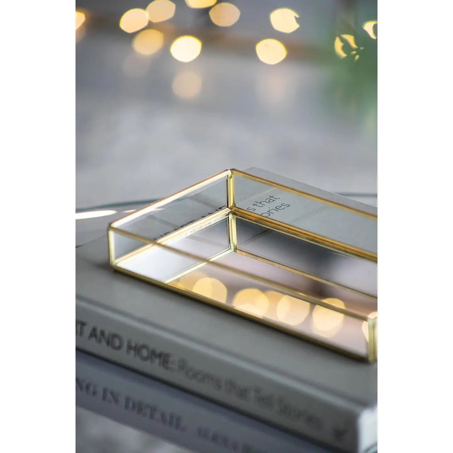 Gold Rimmed Glass Tray