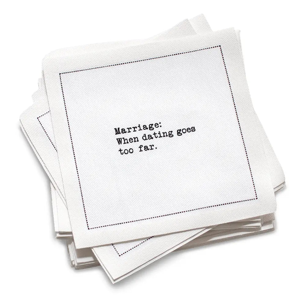 Marriage Quotes Cotton Cocktail Napkins