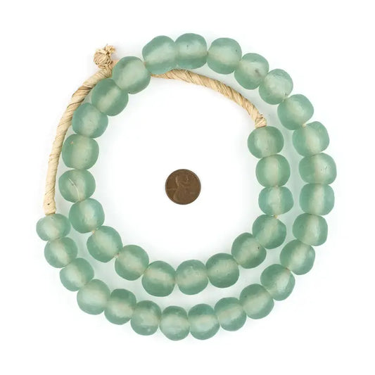 18mm Seafoam Green Recycled Glass Beads