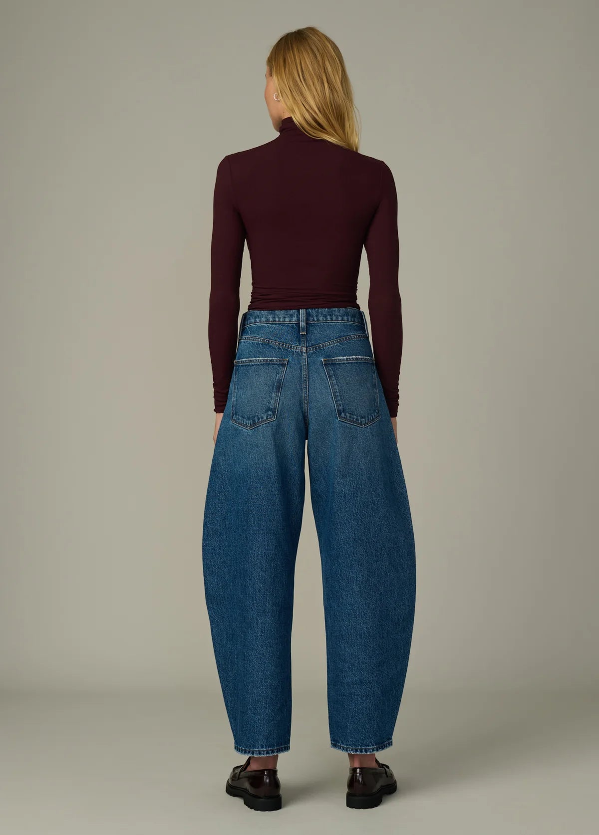 The Tony Long Sleeve Top in Bordeaux