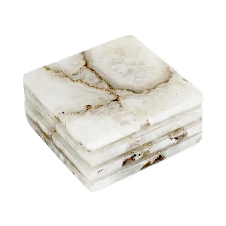 White Agate Coasters