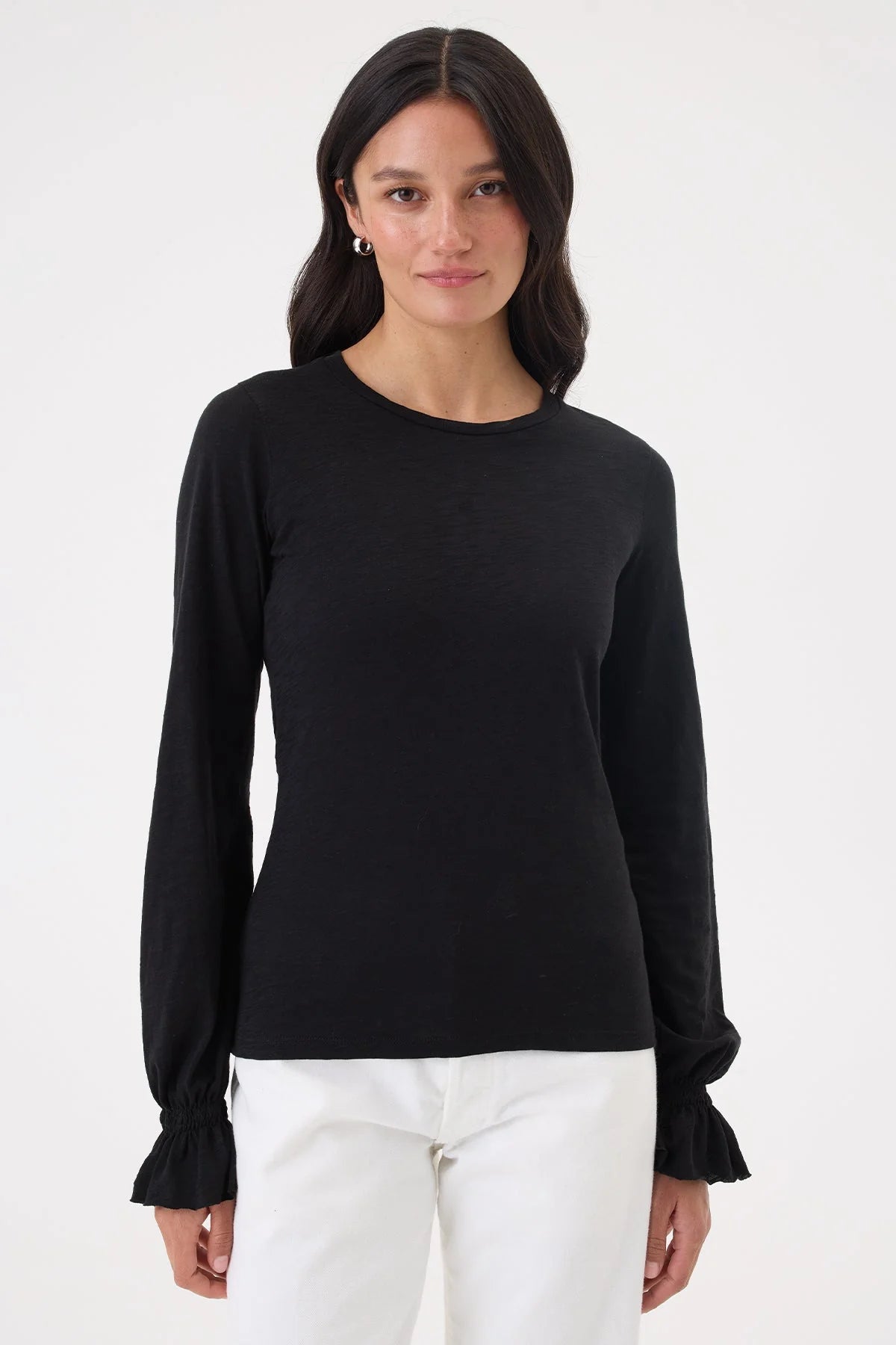 Bishop Sleeve Blouse in Black