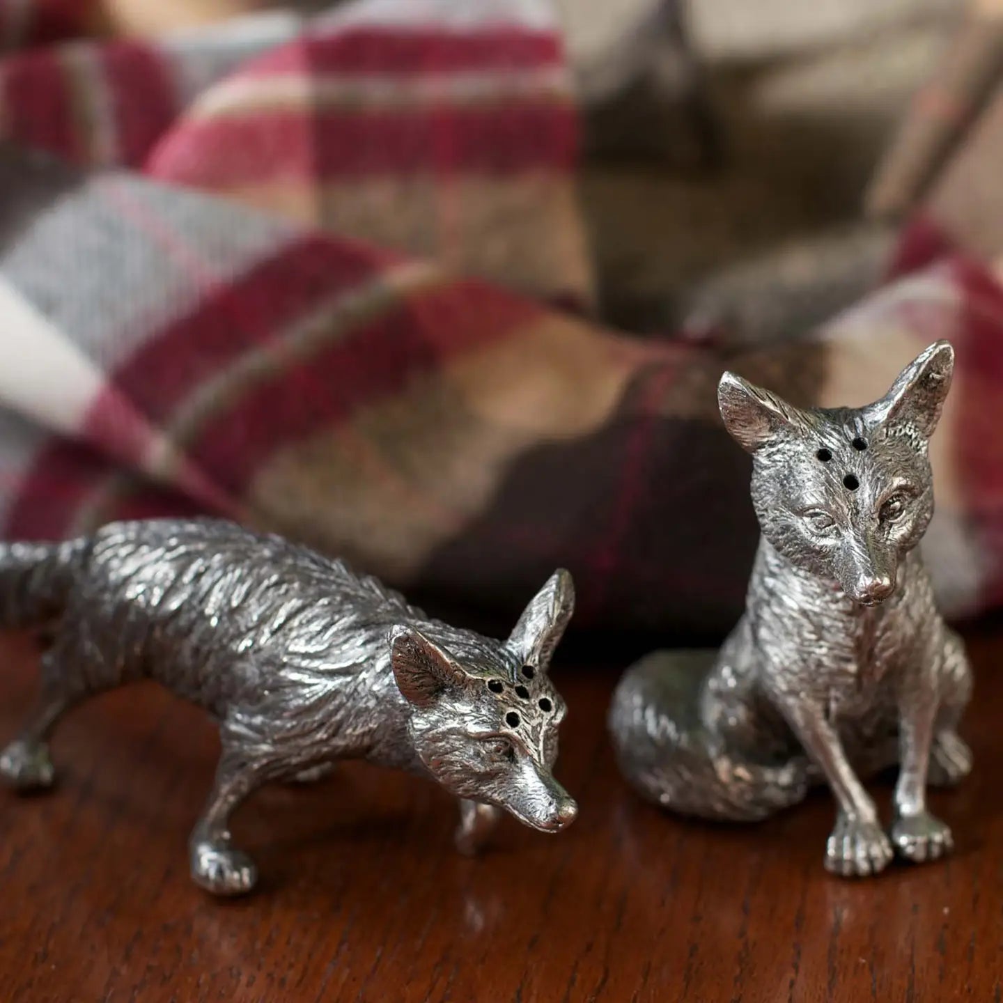 Pewter Foxes Salt & Pepper Set