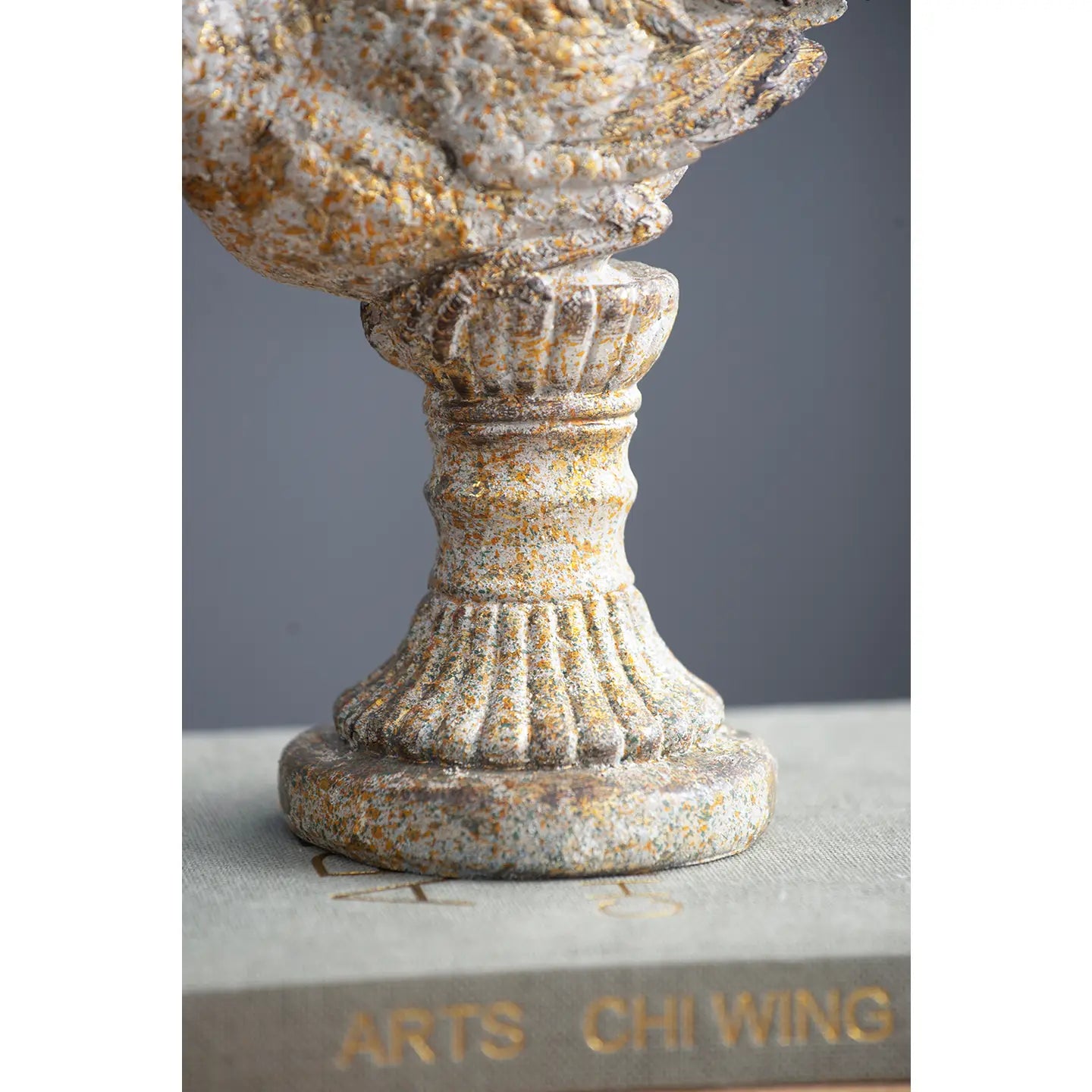 Antique White Pheasant Sculpture