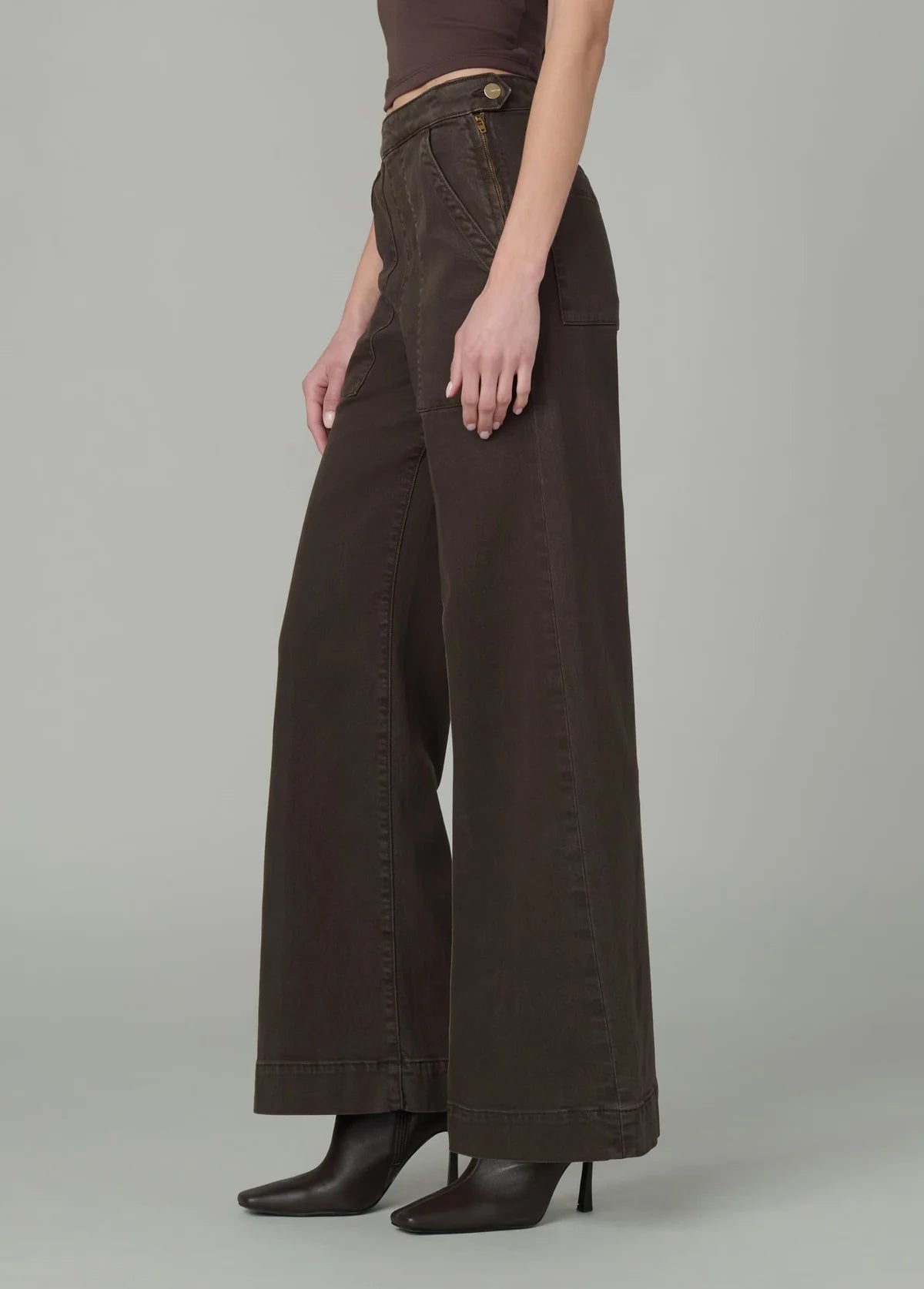 The Side Zip Wide Leg