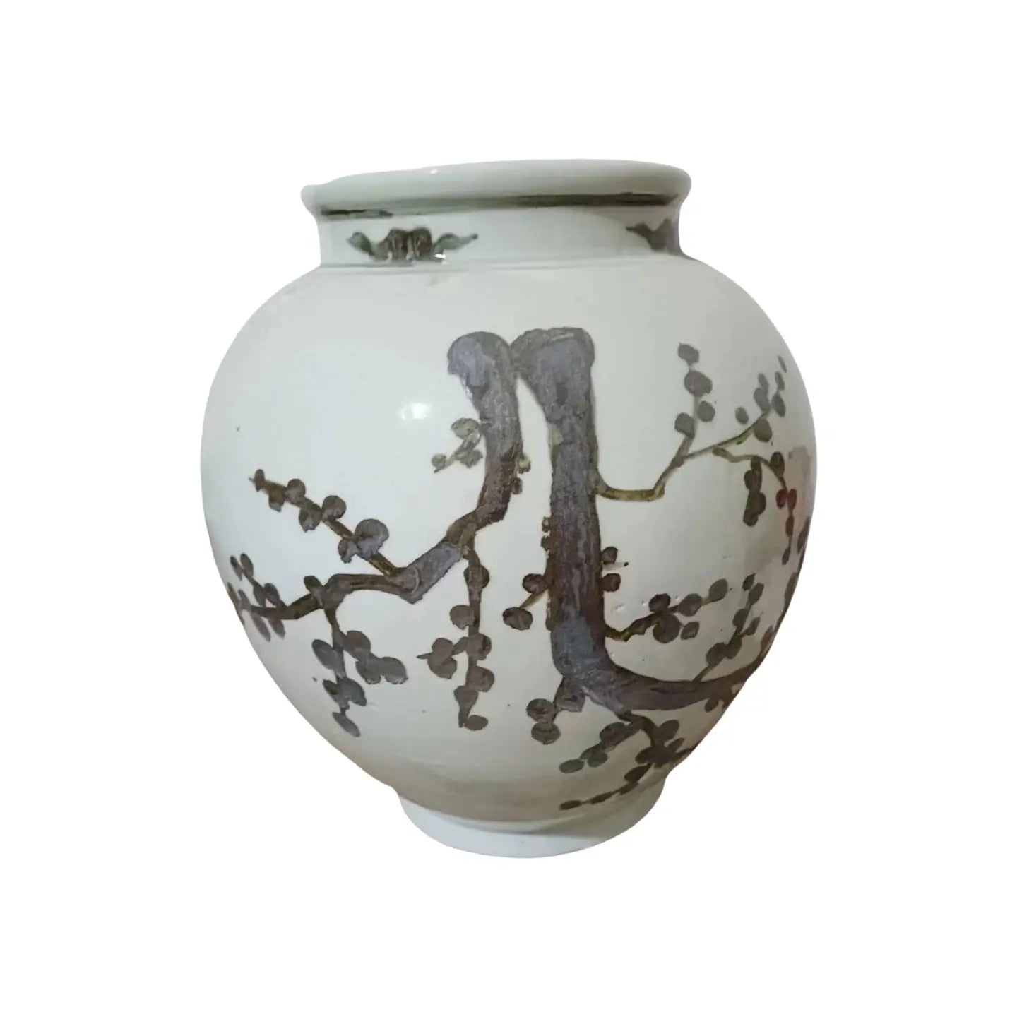 Rusty Brown Small Jar Weeping Plum