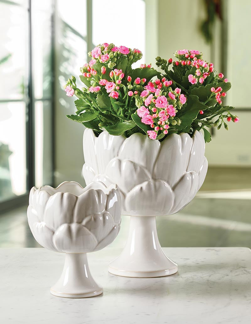 Ceramic Footed Artichoke Bowl