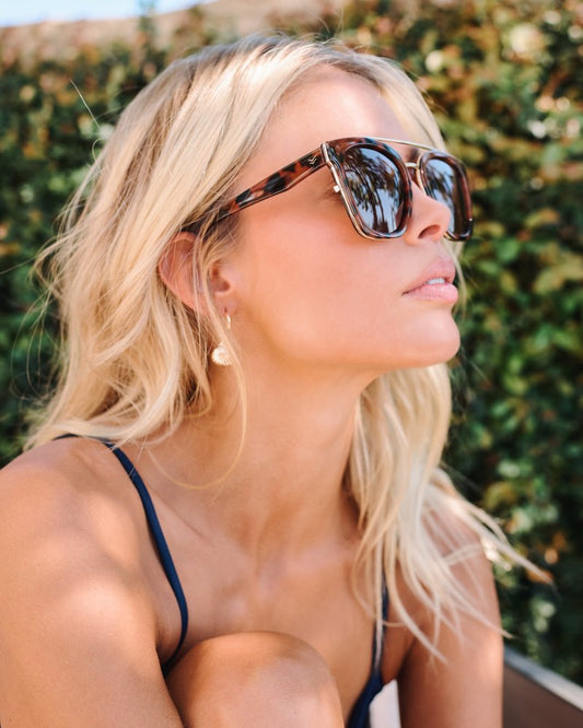Chloe Tort/Brown Sunglasses