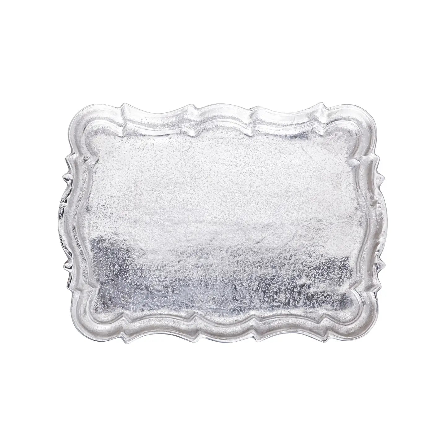 Cast Aluminum Rectangular Baroque Tray