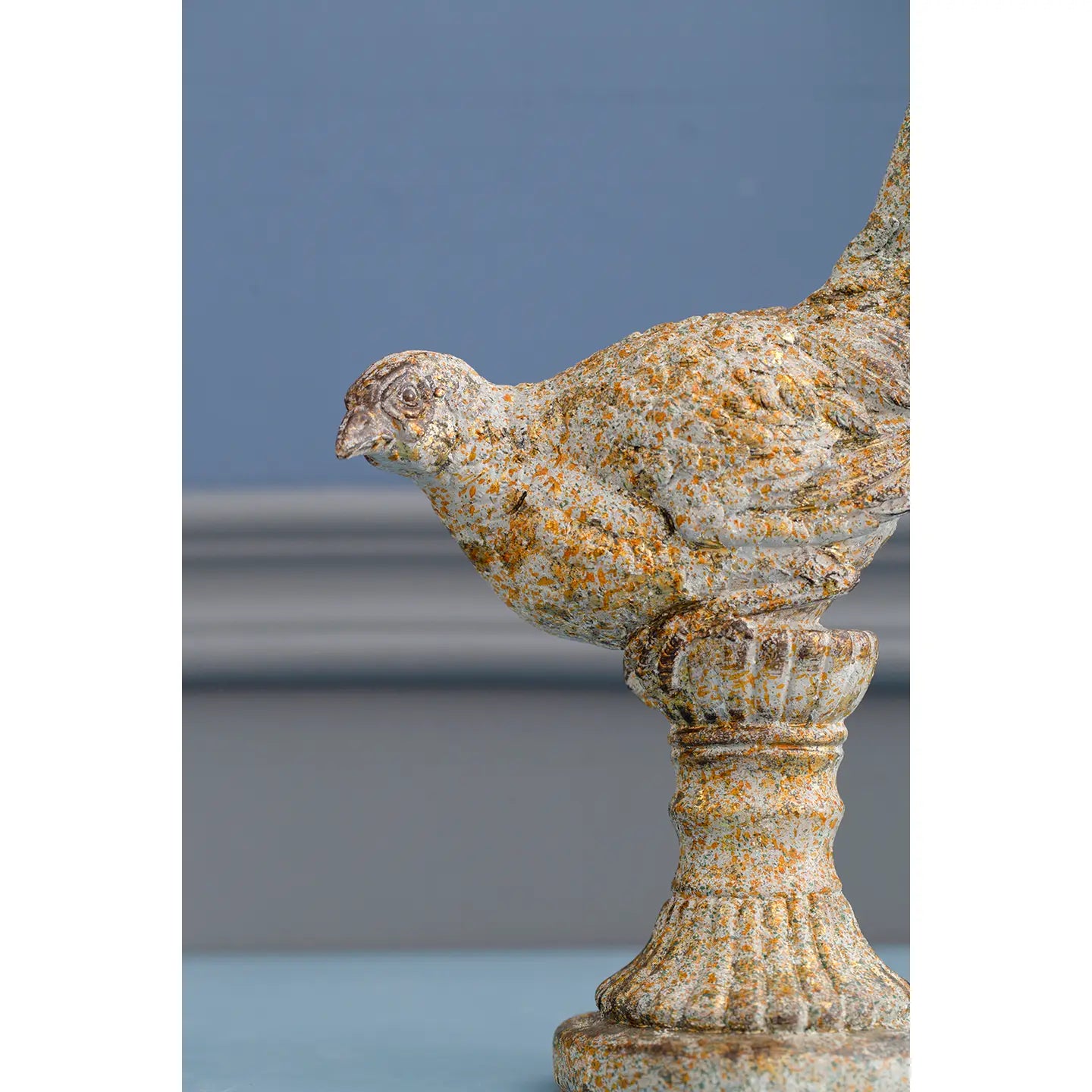 Antique White Pheasant Sculpture
