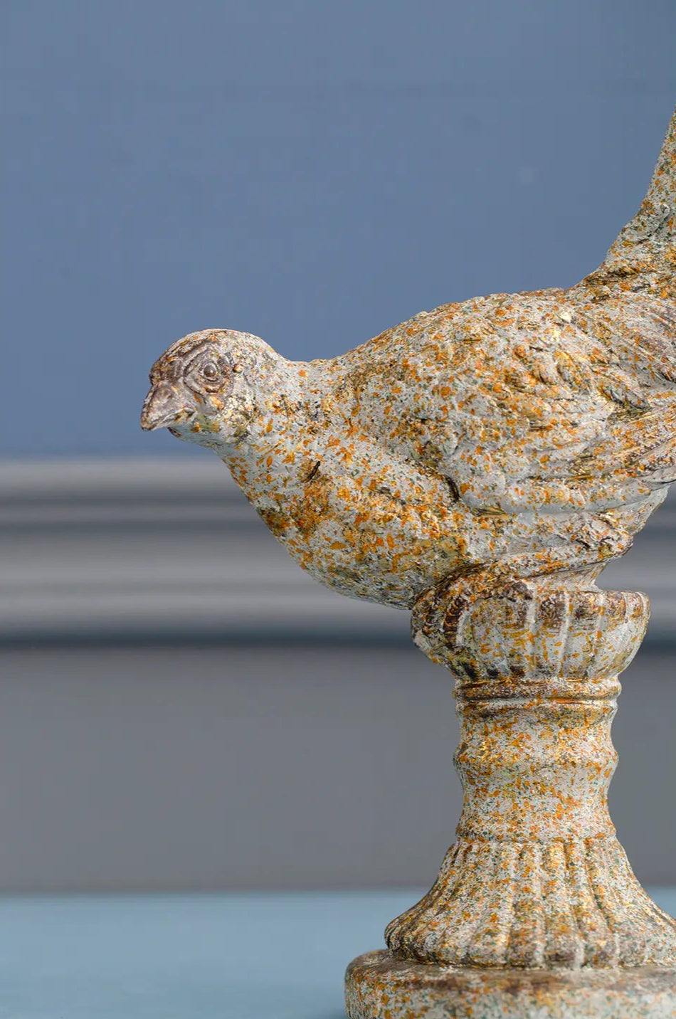 Antique White Pheasant Sculpture