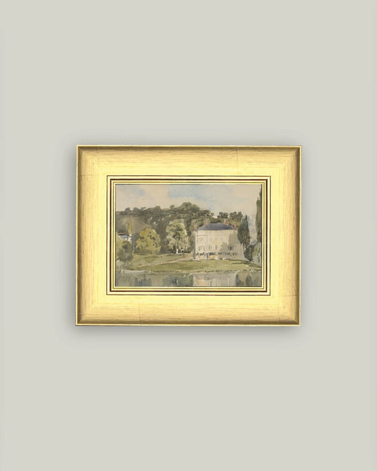 View Of Chateau Framed Antique Art