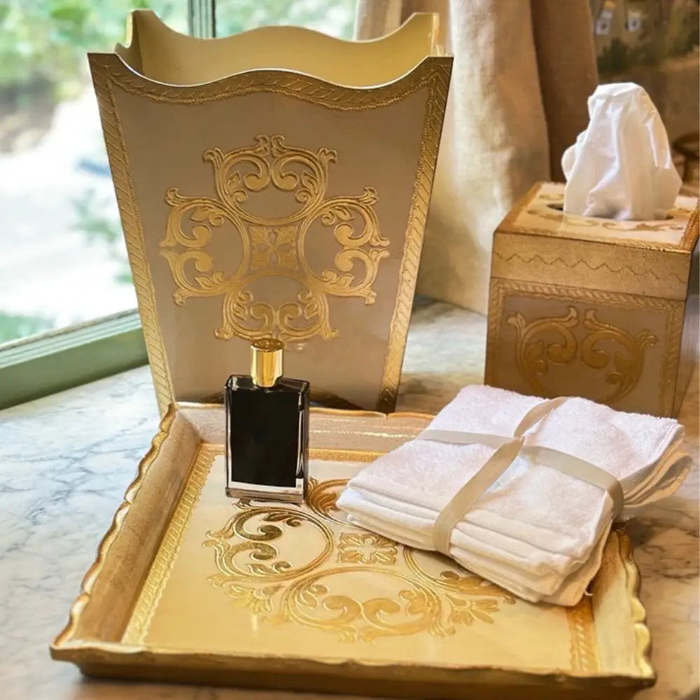 Florentino Baroque Wooden Square Tray