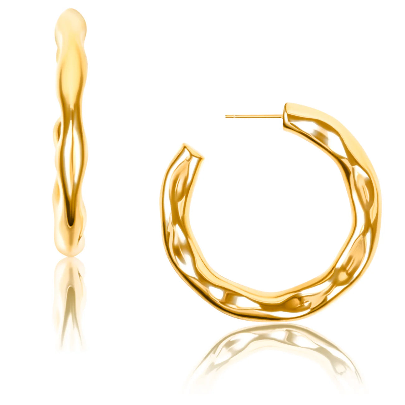 Astrid Hammered Hoop Earrings