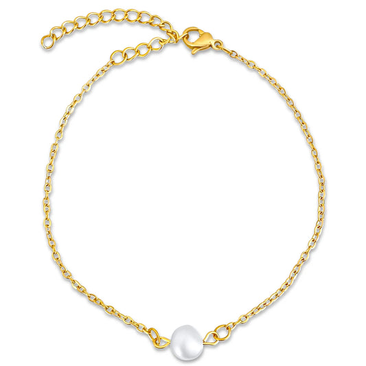 Shayla Dainty Pearl Chain Bracelet