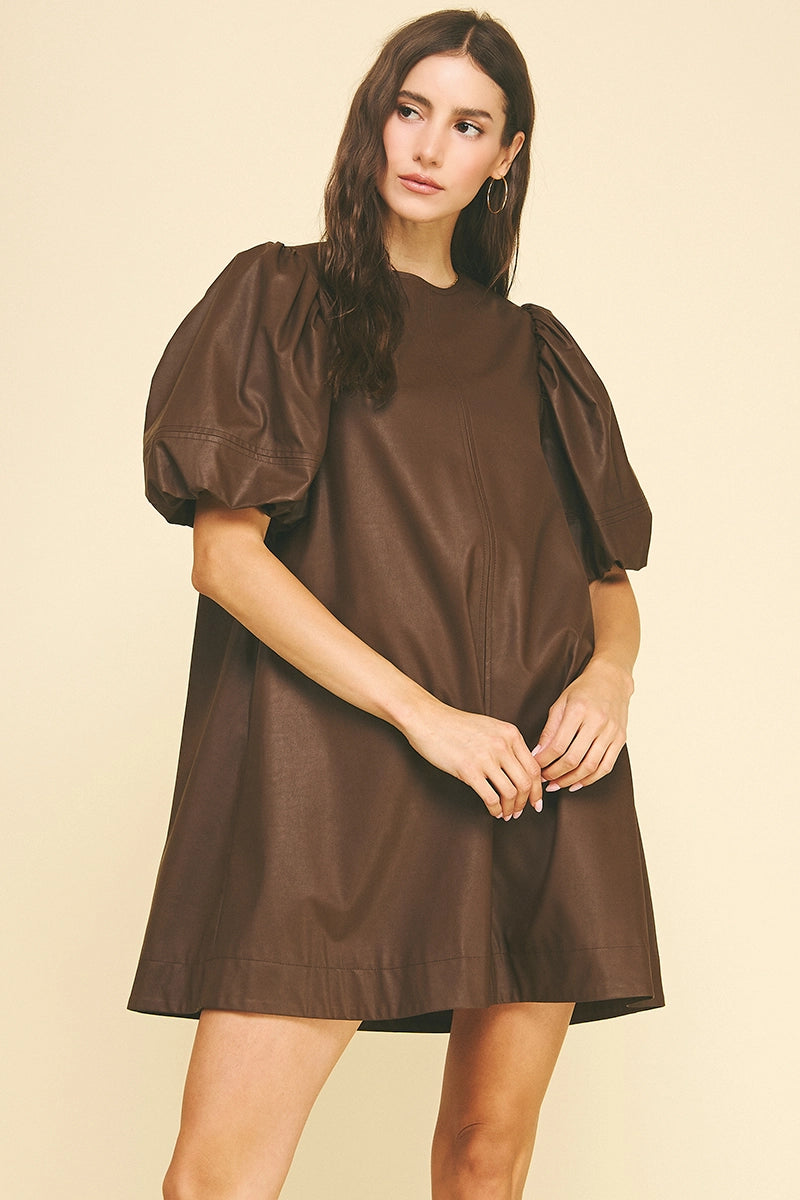 PC Leather Tunic Dress