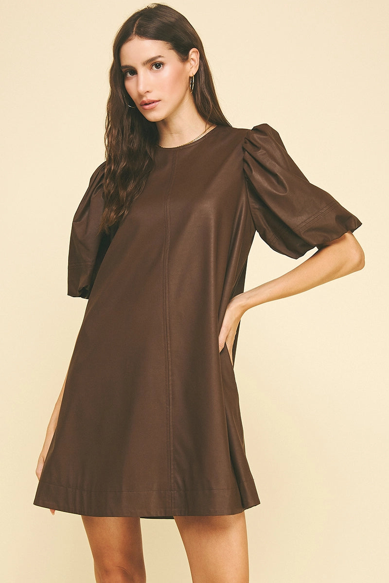 PC Leather Tunic Dress