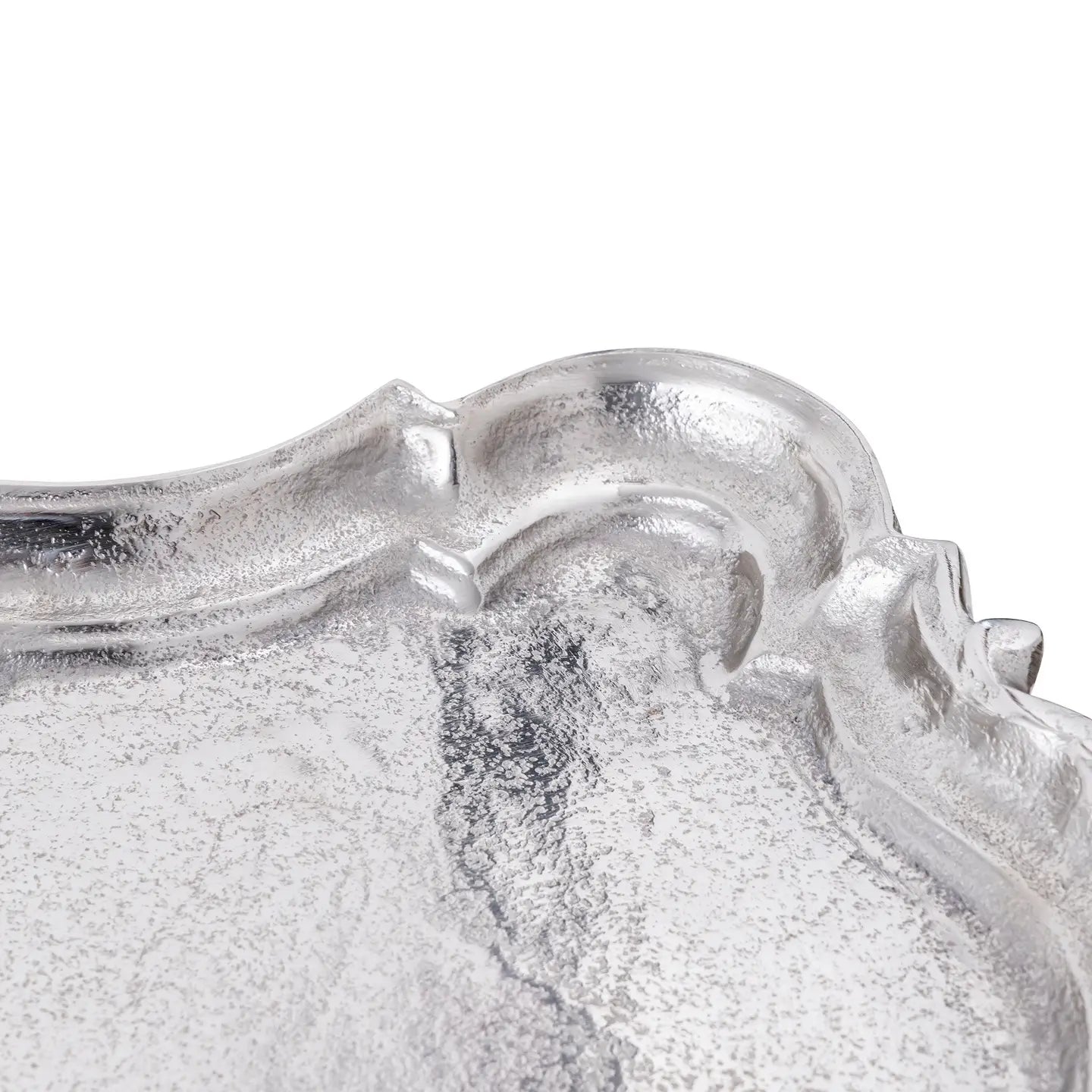 Cast Aluminum Rectangular Baroque Tray