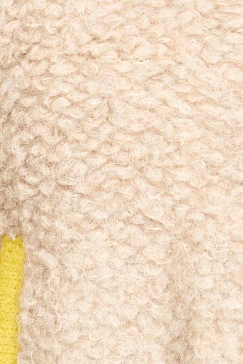 Fargo Knit Jacket in Sand/Lemongrass