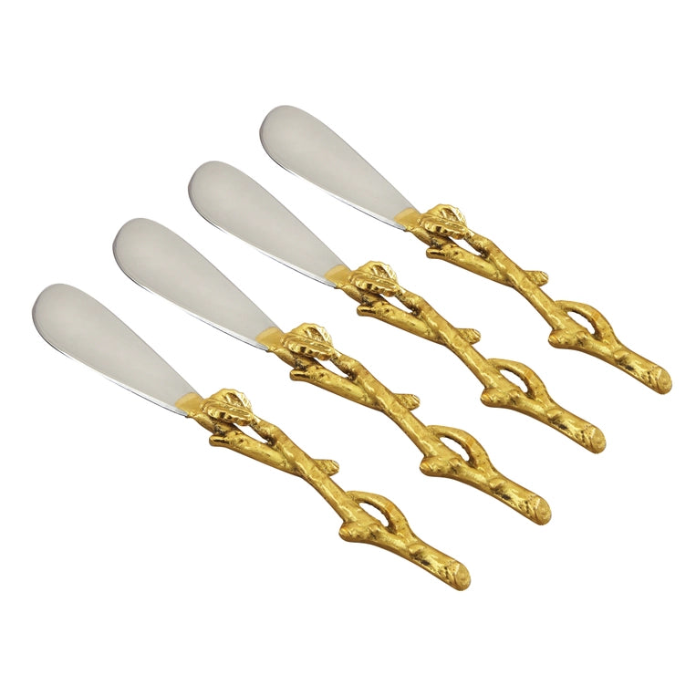 Golden Vine Handle Spreaders, Set of 4