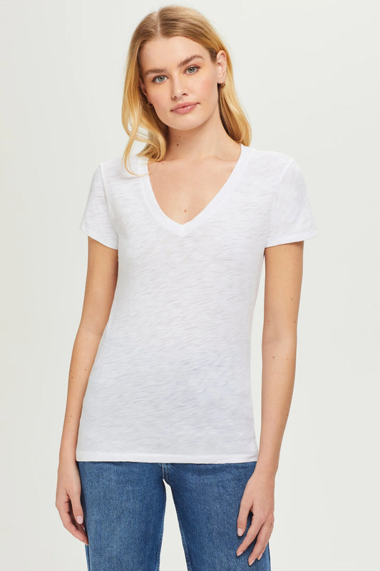 Signature Slub V Neck Tee