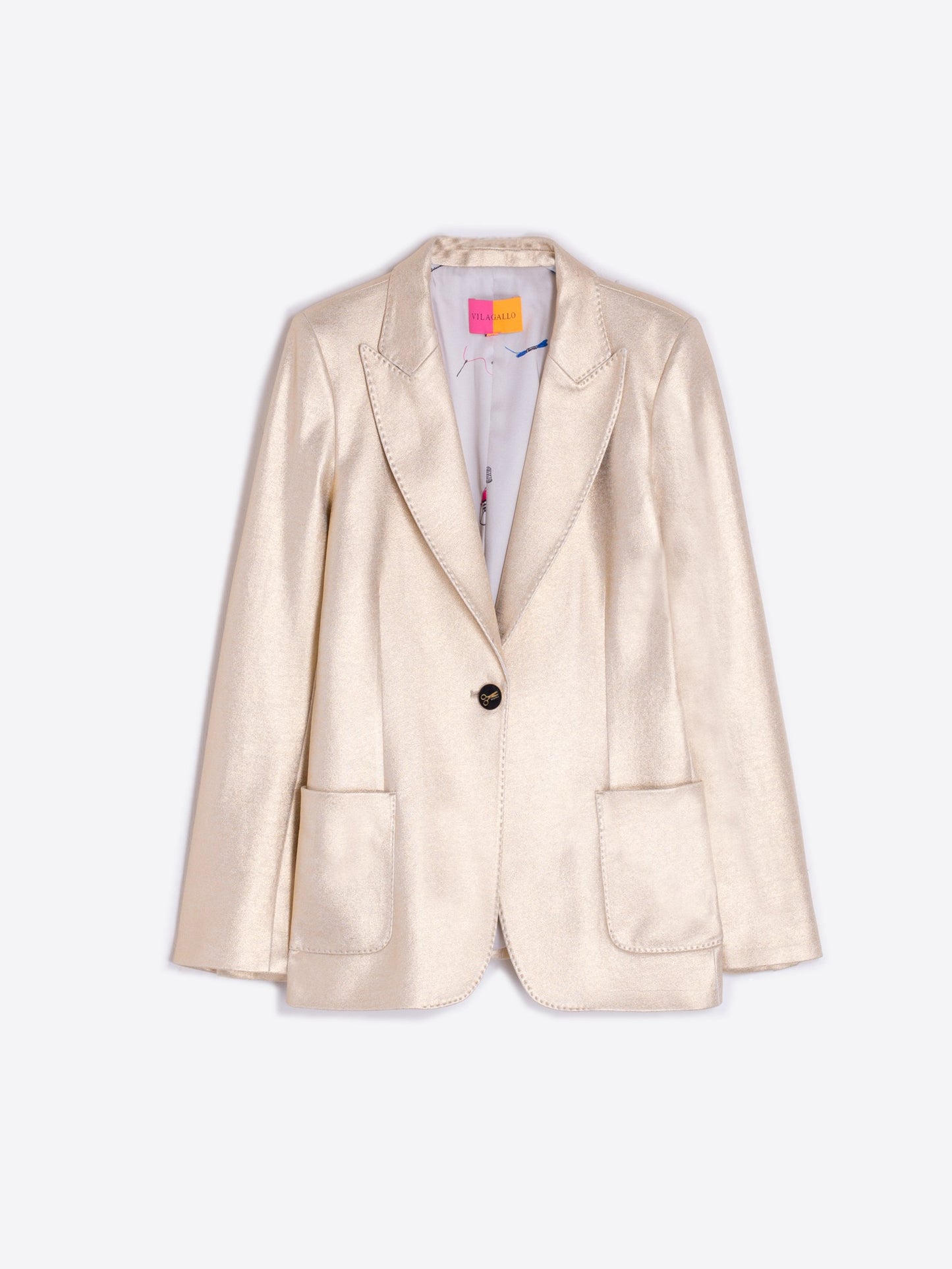 Hillary Metalizado Stretch Blazer