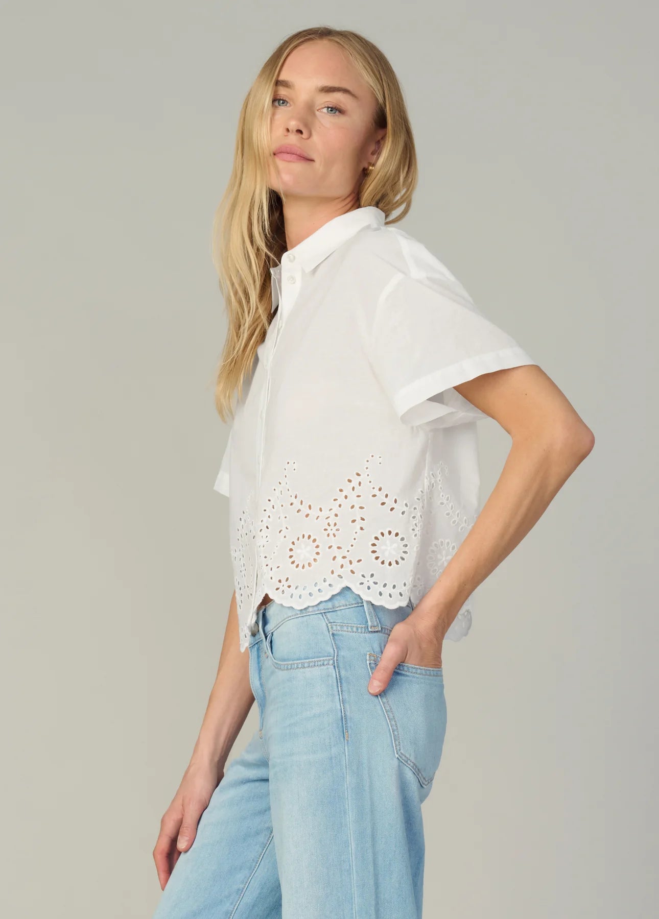 The Eyelet Short Sleeve Shirt
