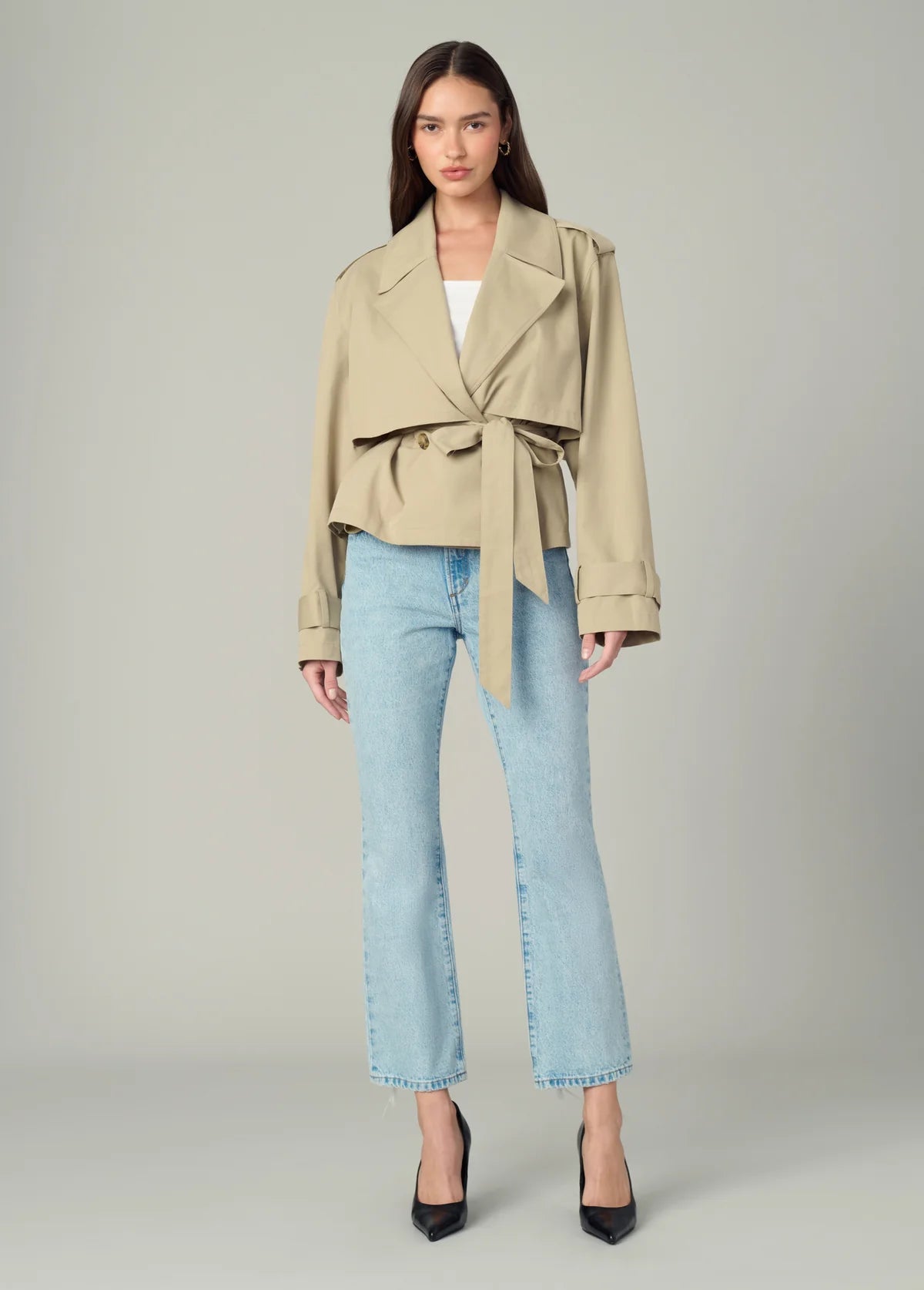 The Liz Cropped Trench Coat