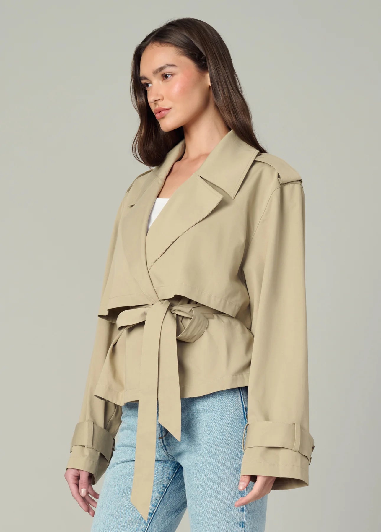 The Liz Cropped Trench Coat