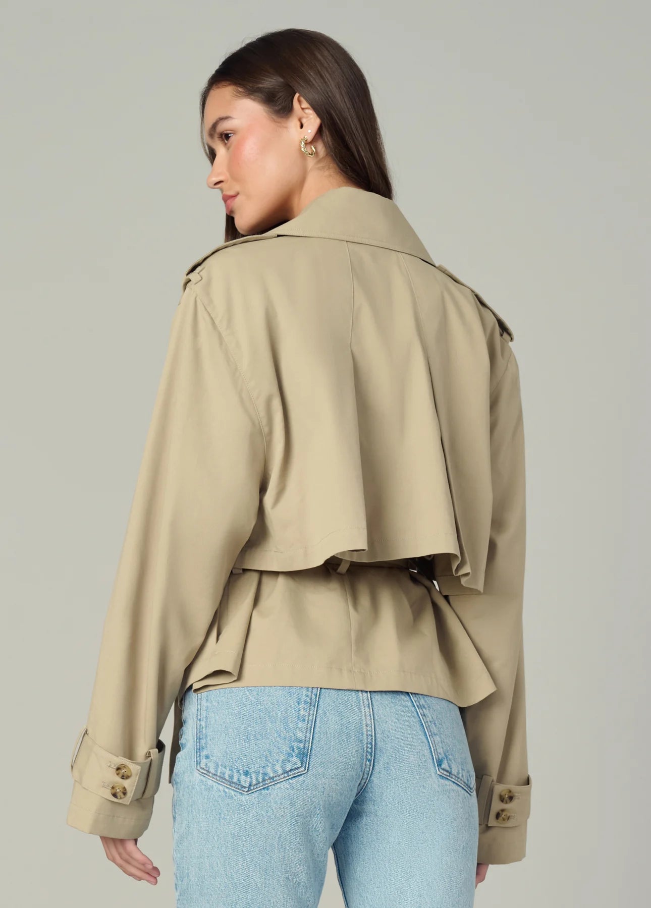 The Liz Cropped Trench Coat