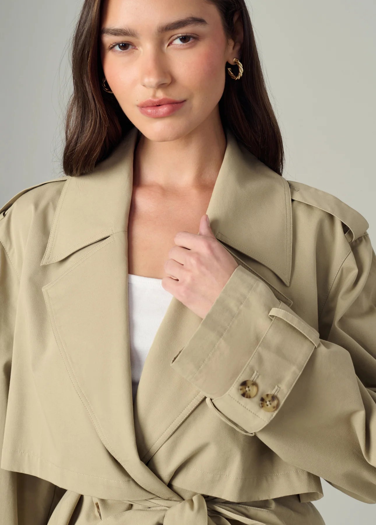 The Liz Cropped Trench Coat