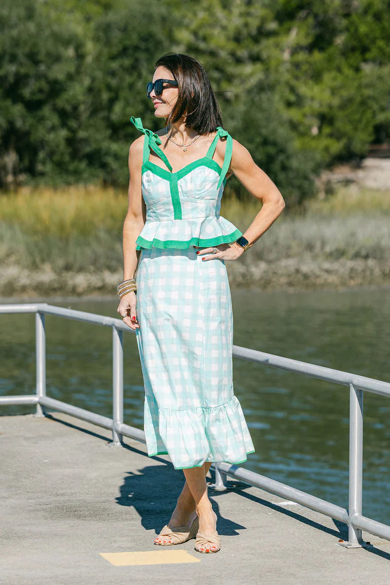 Addie Skirt - Blue Bluffalo Check