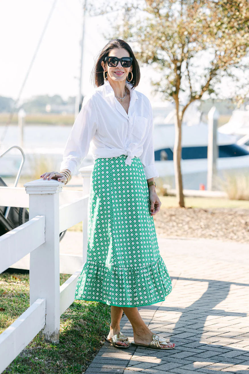 Addie Skirt - Green Cane