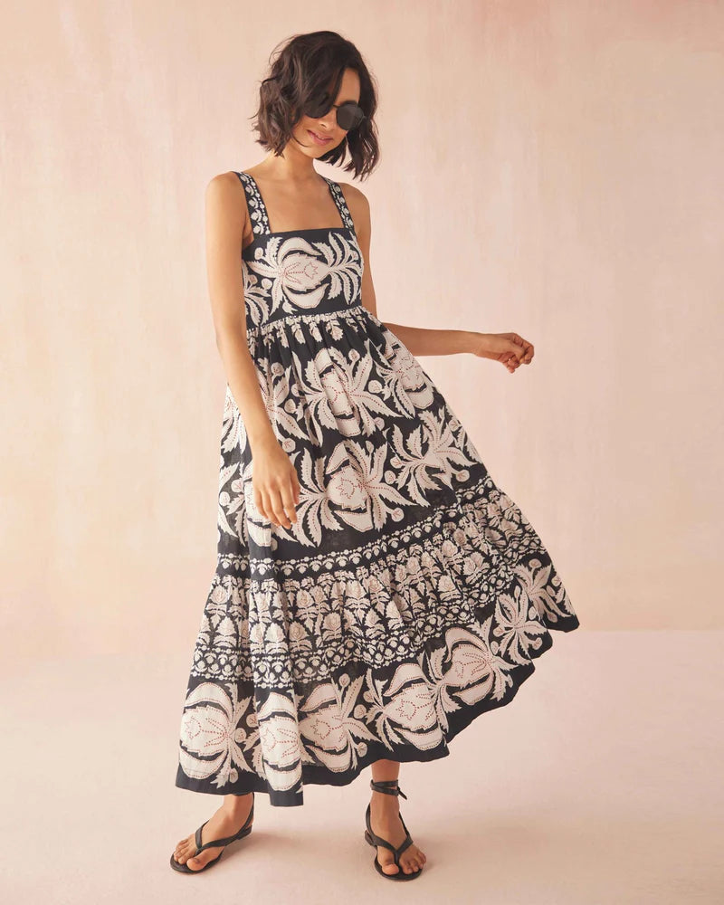 Leena Maxi Dress in Nikita Oyster