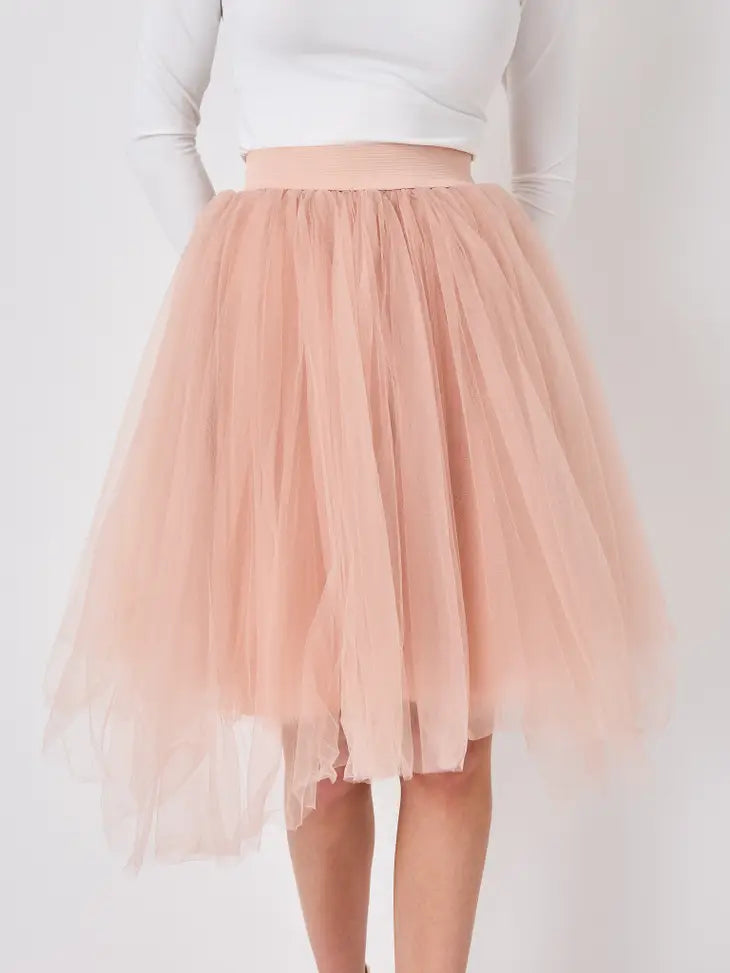 Mid Length Tulle Skirt