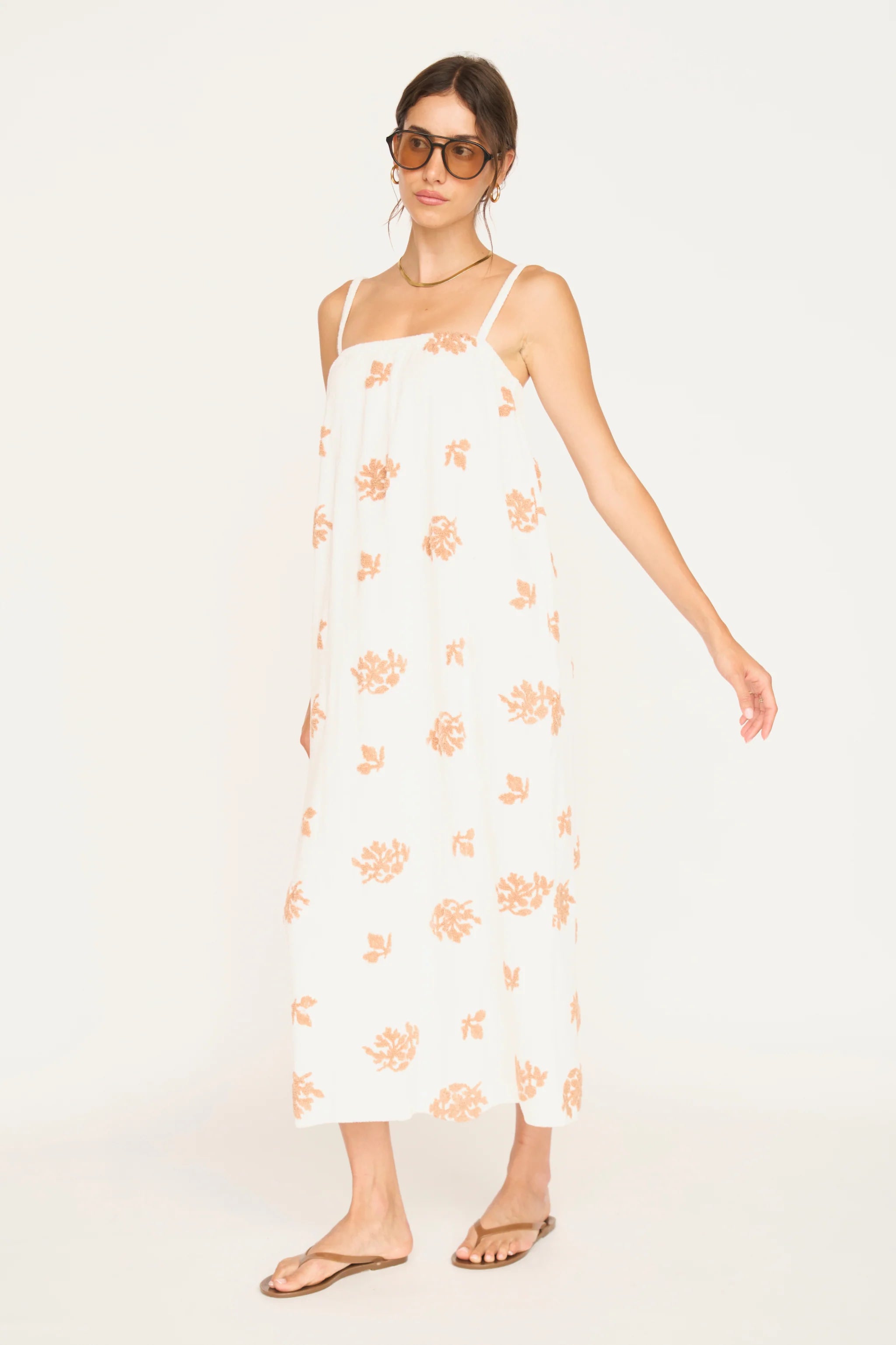 Brisbane Terry Dress in Mesa Fig